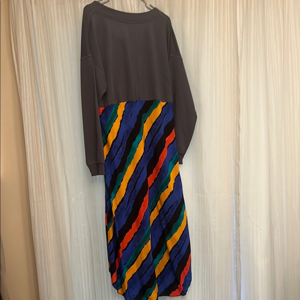 FRIENDS Black and Blue Long Sleeve Dress - Picture 4 of 5